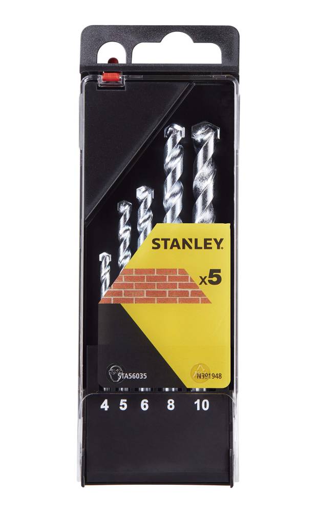 CONCRETE DRILL BITS SET 5PCS 4MM , 5MM , 6MM, 8MM, 10MM STA56035-QZ STANLEY